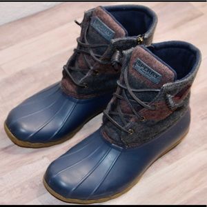 Sperry Saltwater Varsity Stripe Duck Boot